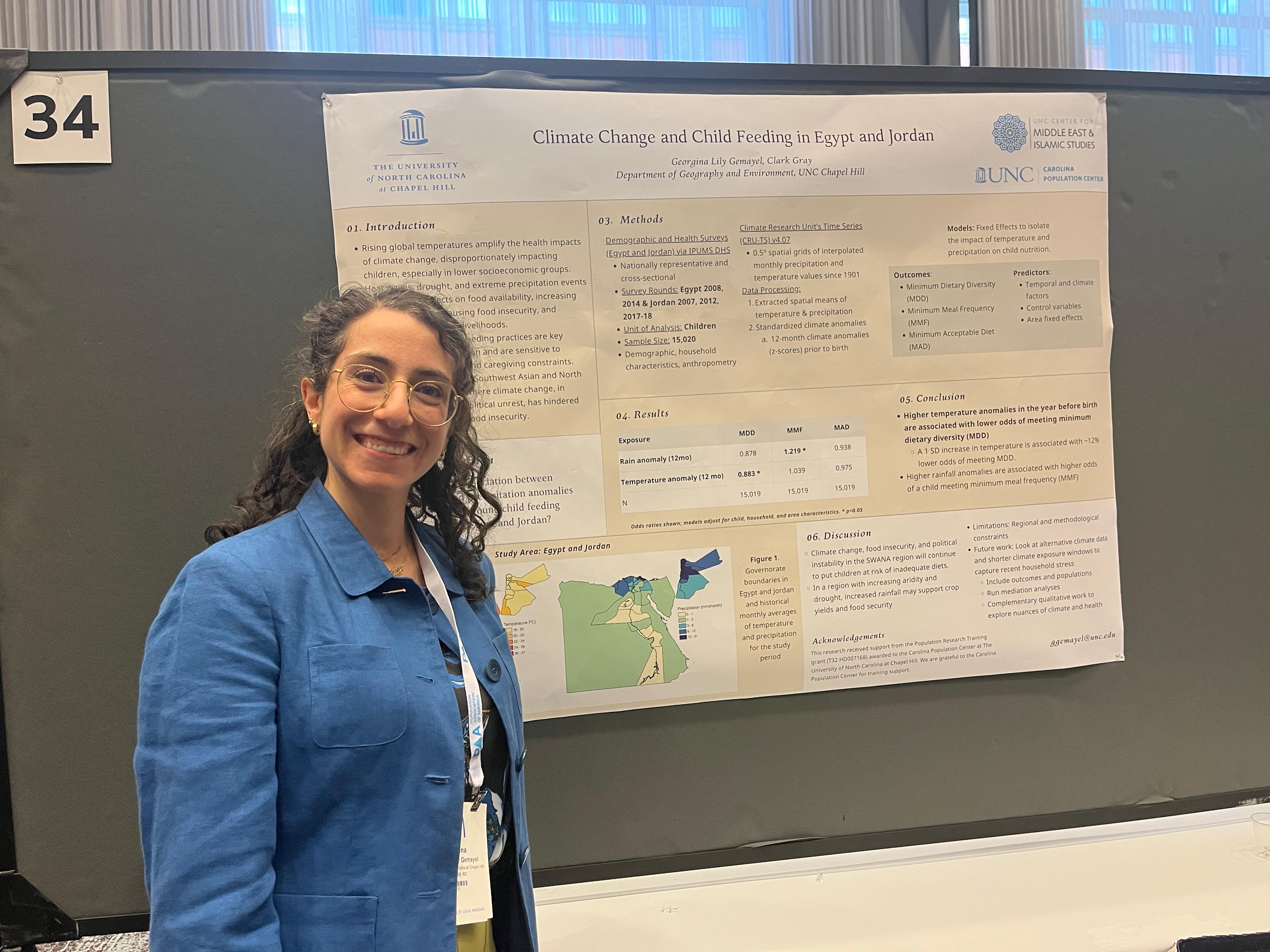 Georgina Gemayel at her poster