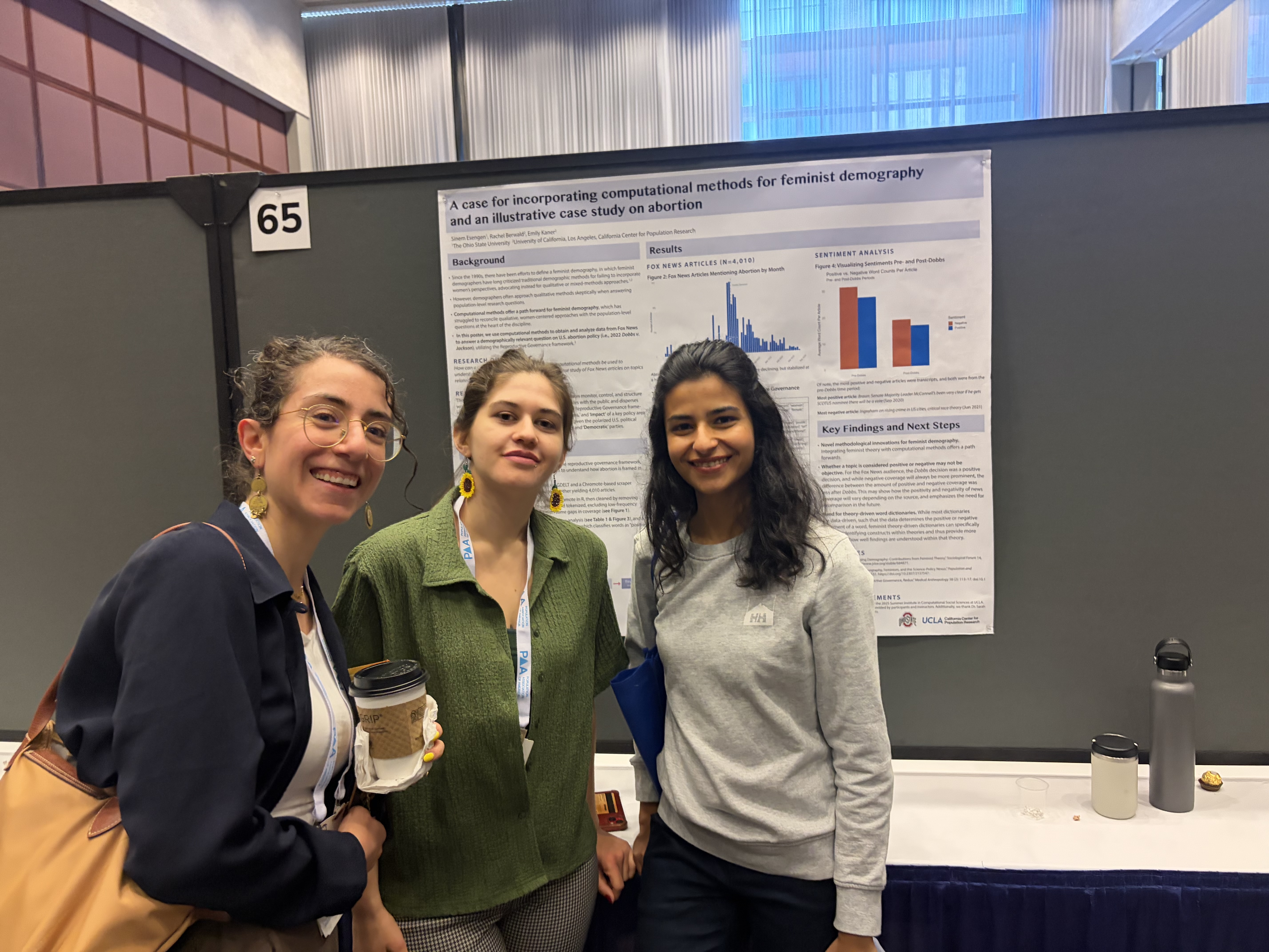 Georgina, Sinem, and Mehr at Sinem's poster