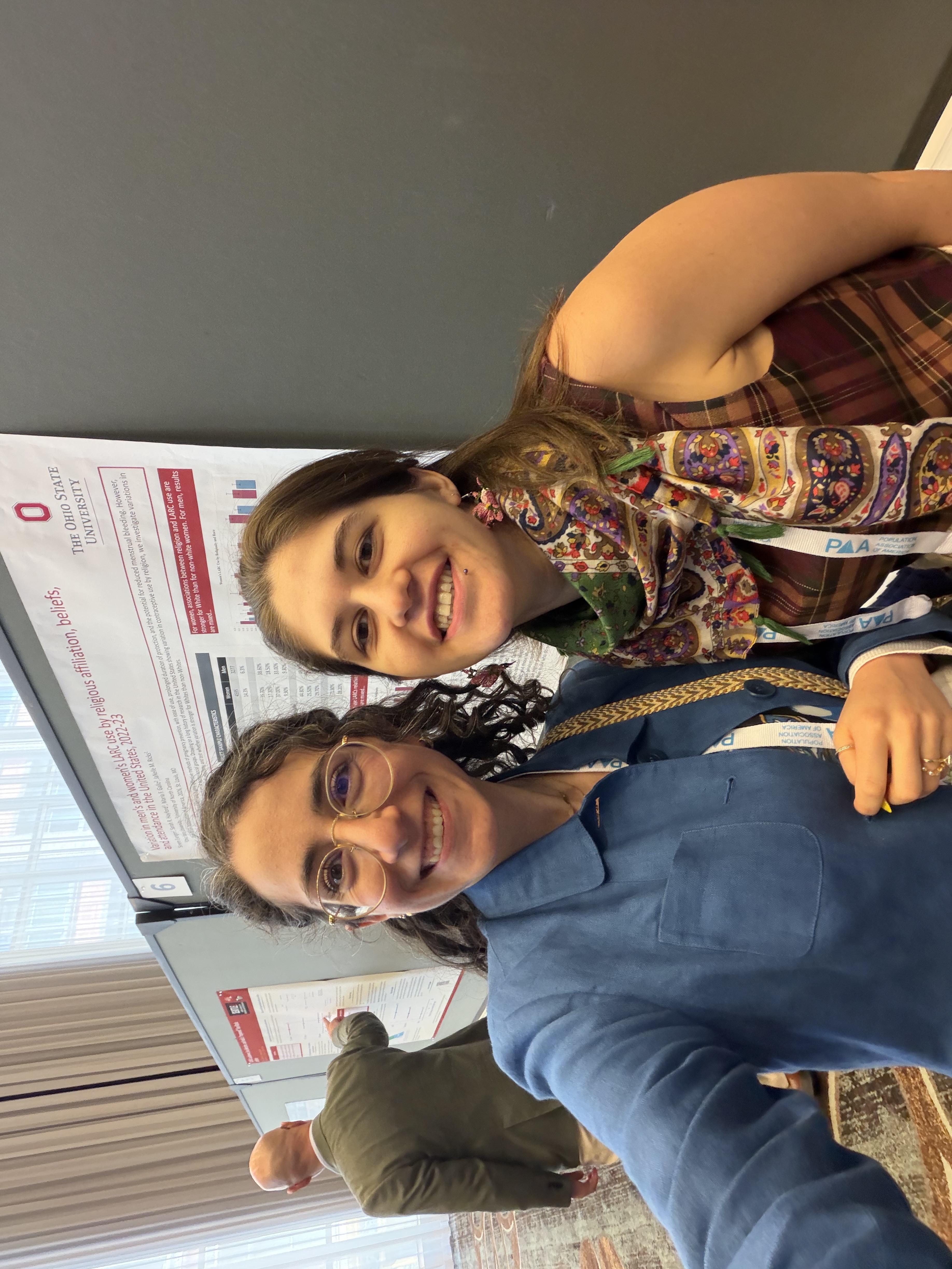 Sinem and Georgina at Sinem's poster